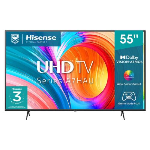 Hisense 55” UHD 4K SMART TV ,BT,3HDMI,2USB,Free Wall Bracket,LAN/WiFi,Voice Recognition TV 55A7H